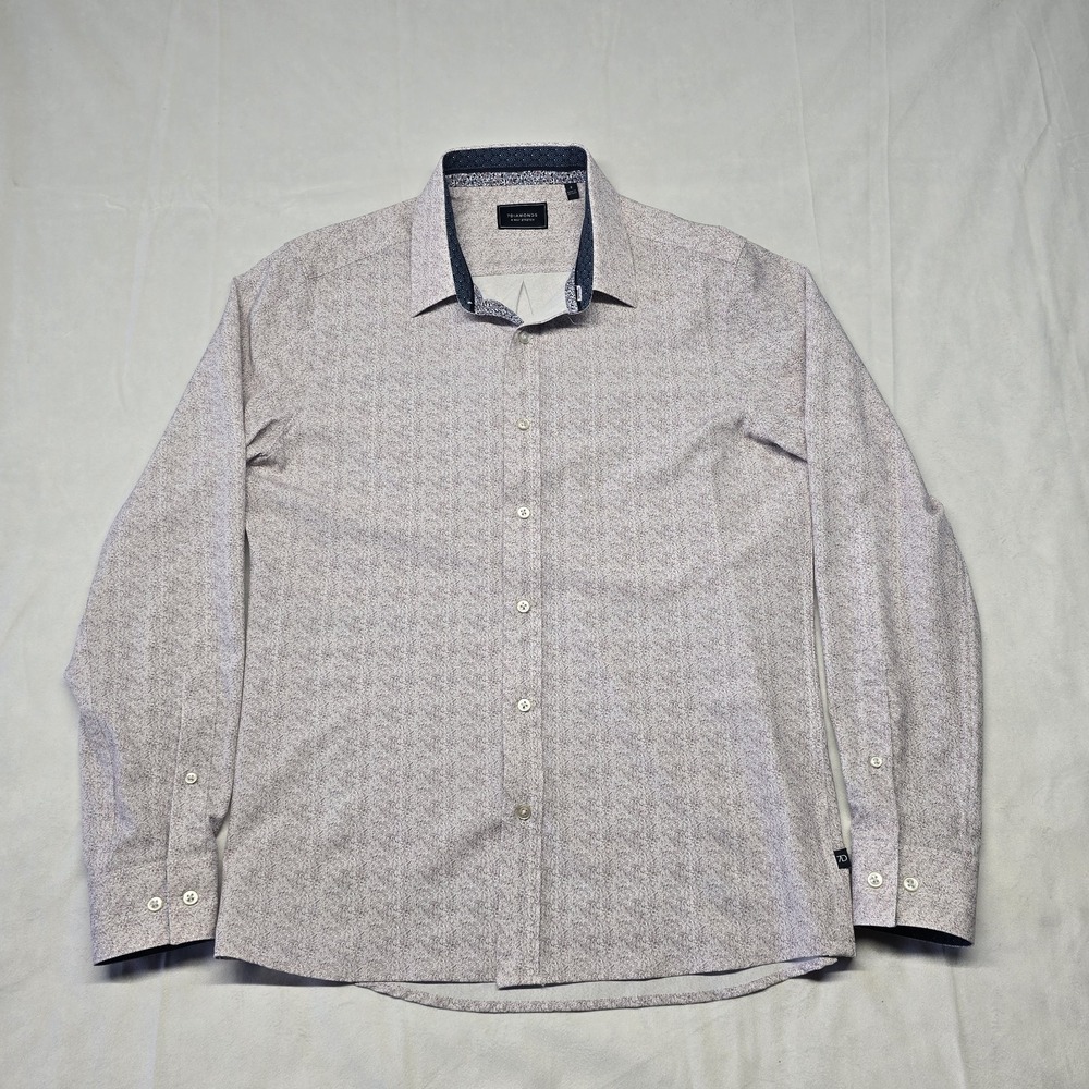7 diamonds 4 way stretch Flip Cuff Button Down Shirt‎ Men Size Small